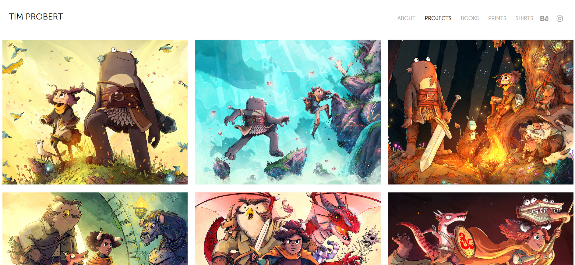 Illustrator portfolio for Tim Probert